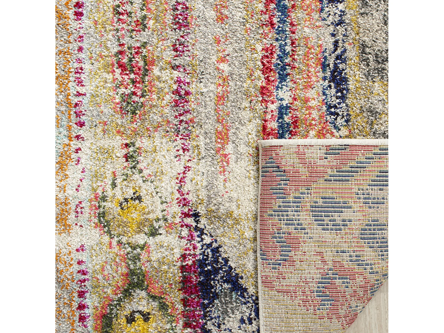 Tapis Gris/Multicolore 122 X 170 cm - Livia