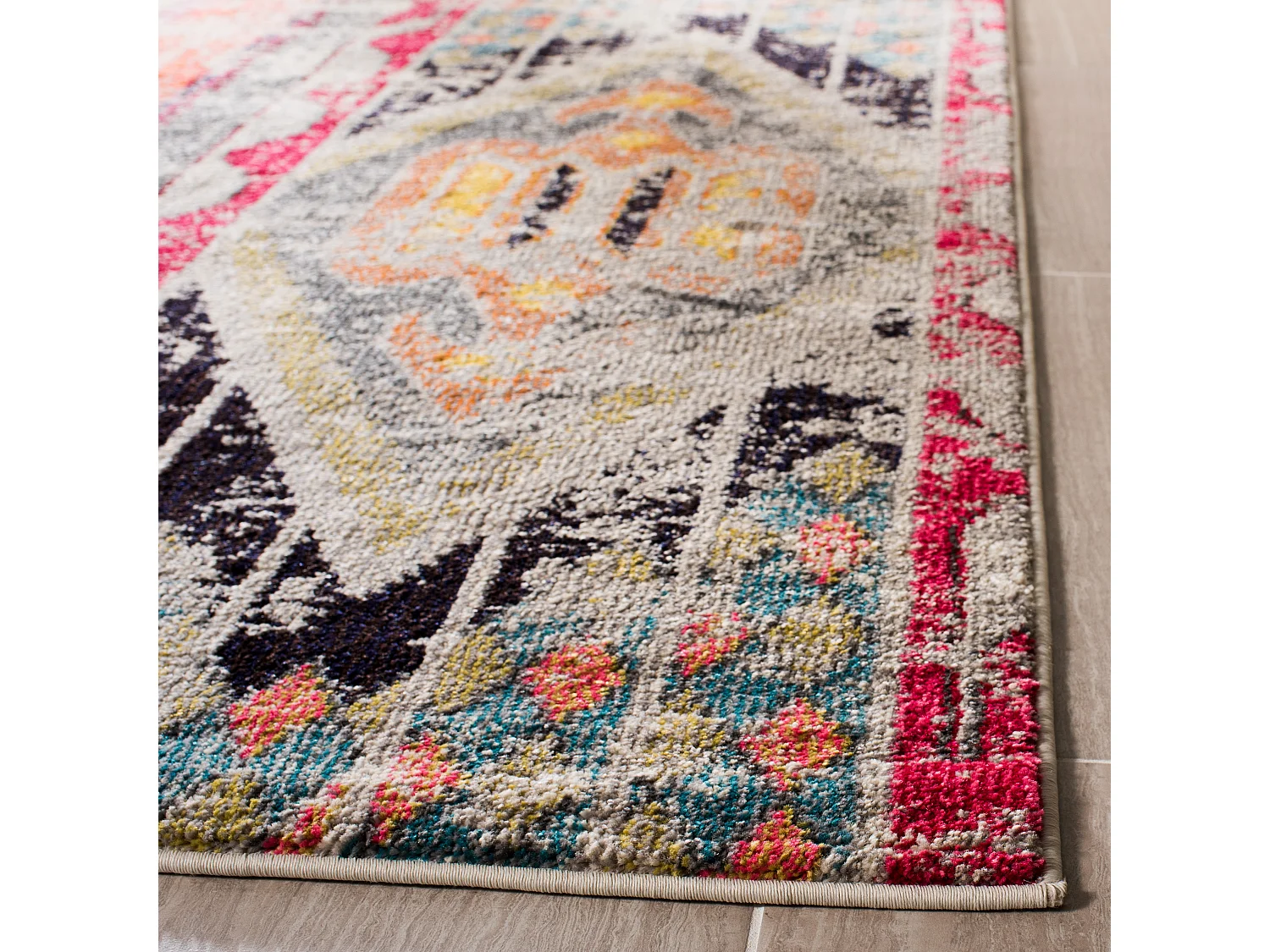 Tapis Gris/Multicolore 122 X 170 cm - Livia