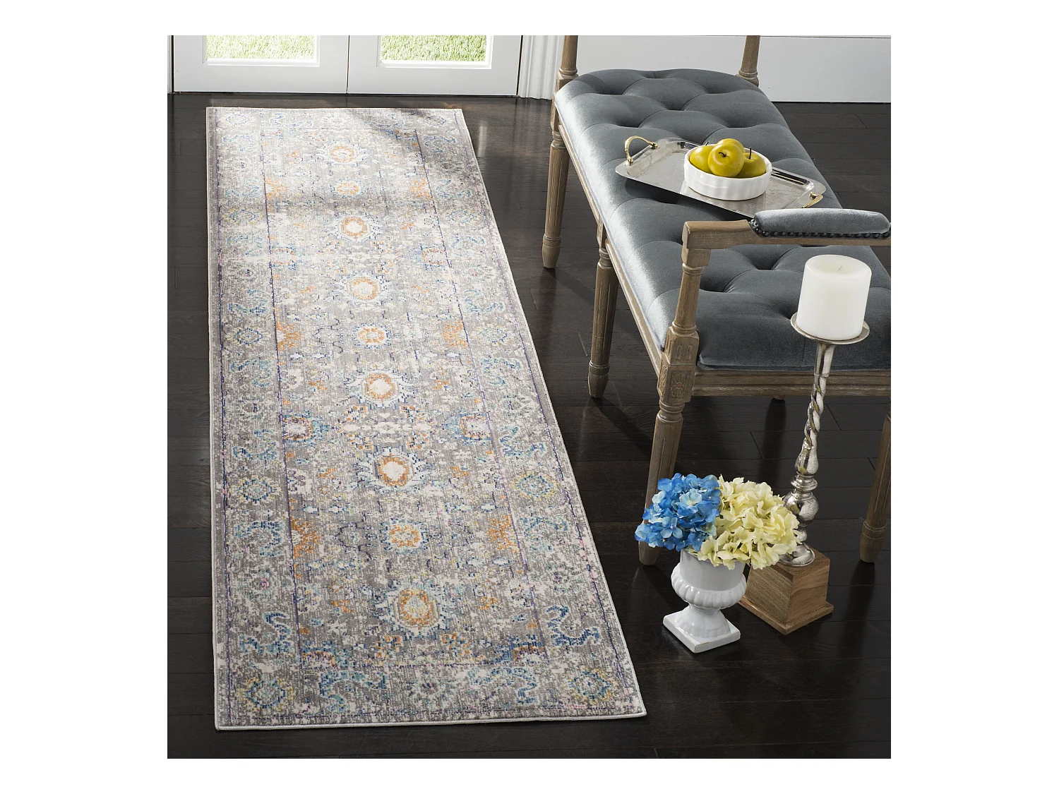 Tapis Gris/Multicolore 69 X 244 cm - Karine