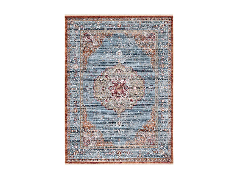 Tapis Bleu/Rouge 91 X 152 cm - Emely