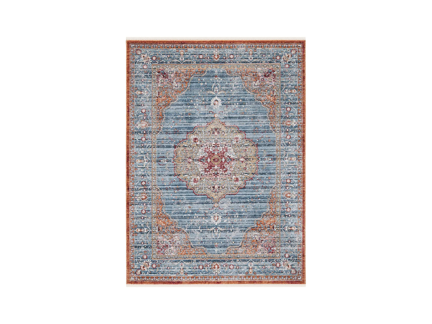 Tapis Bleu/Rouge 91 X 152 cm - Emely