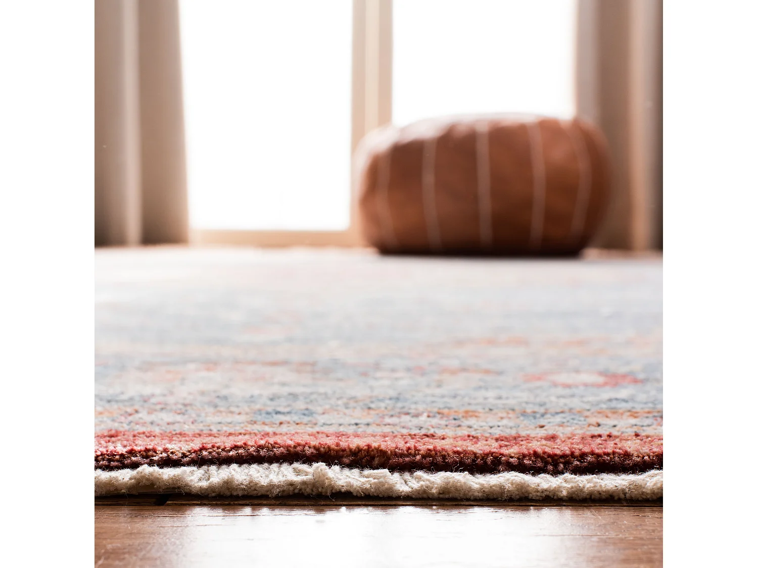 Tapis Bleu/Rouge 91 X 152 cm - Emely