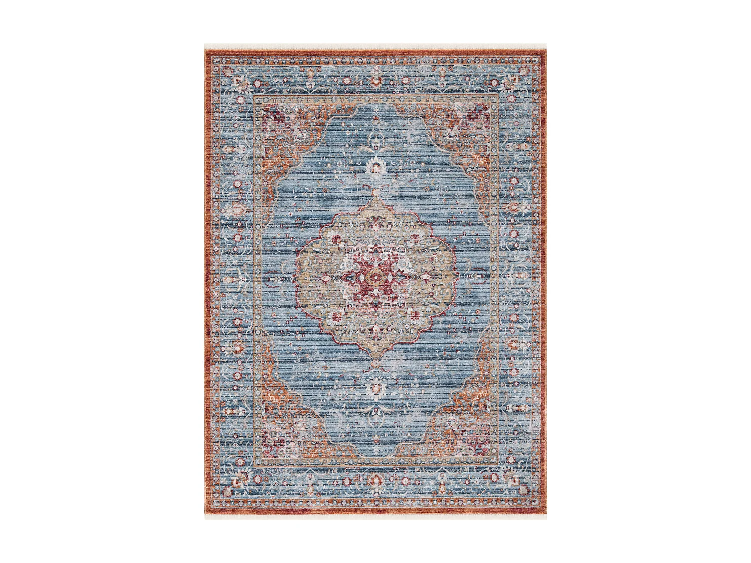 Tapis Bleu/Rouge 91 X 152 cm - Emely