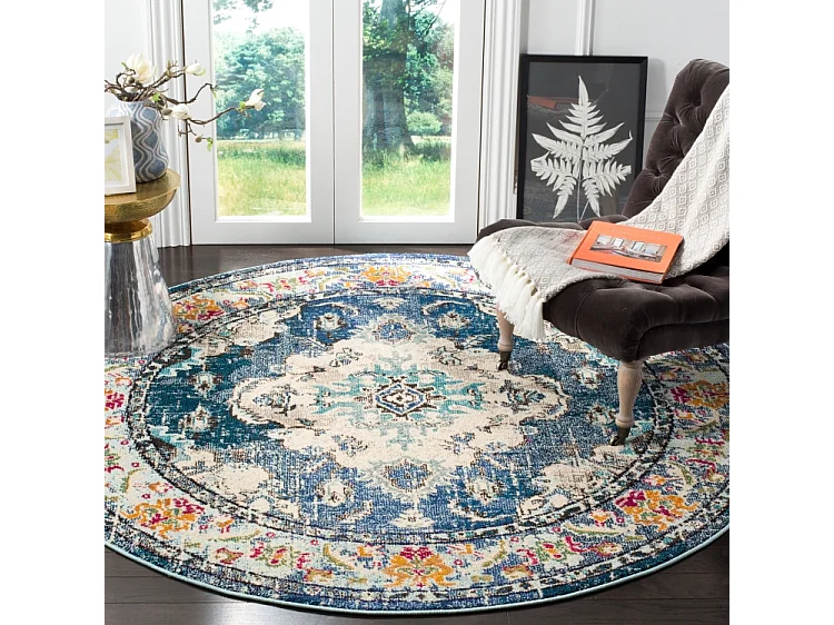 Tapis Bleu Marine/Bleu 201 X 201 cm - Milà