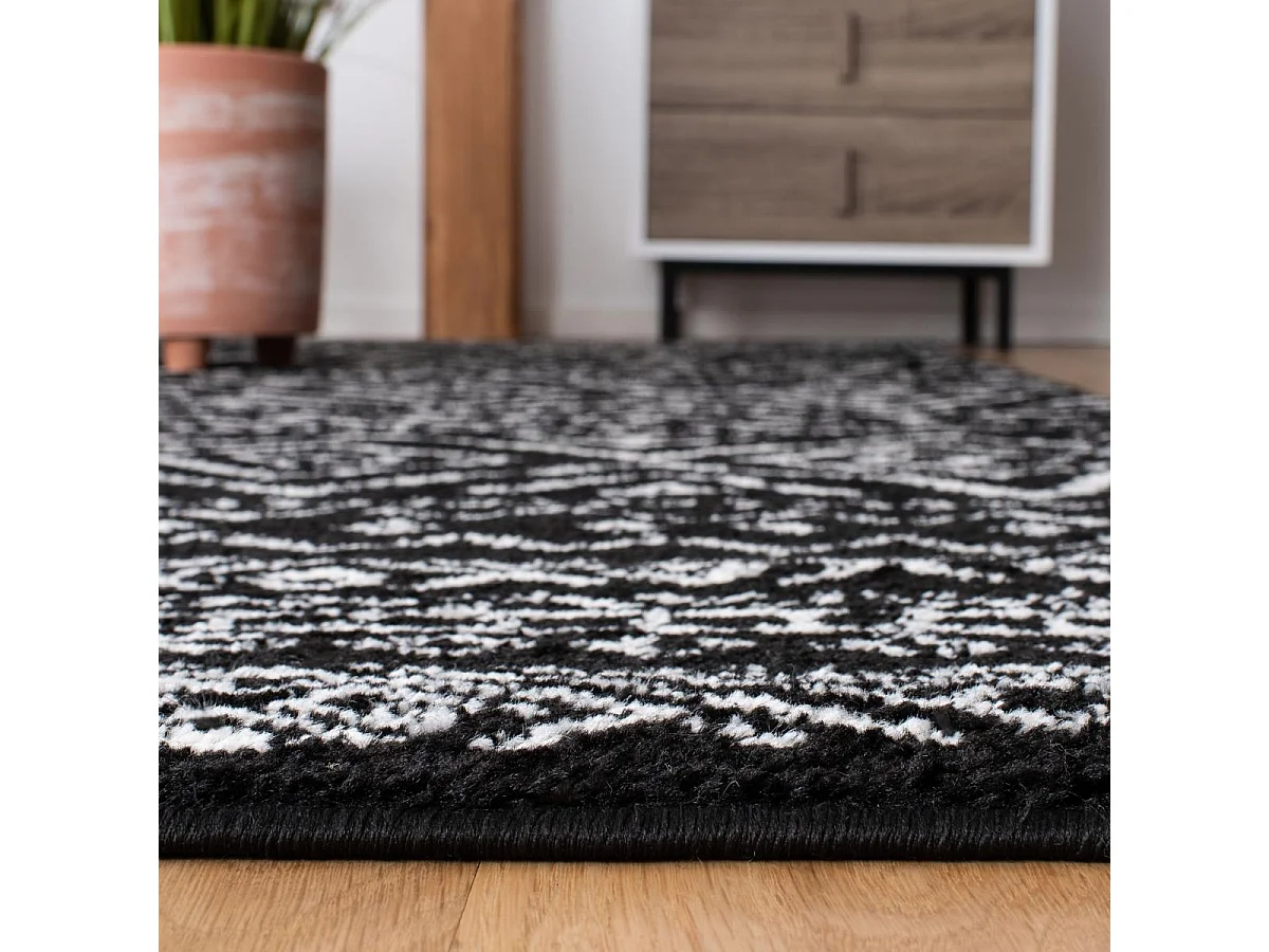 Tapis Noir/Neutre 91 X 152 cm - Makayla