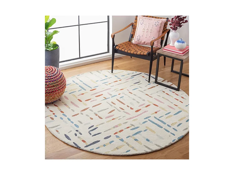 Tapis Ivoire/Bleu 183 X 183 cm - Winsley