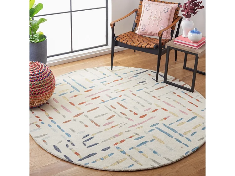 Tapis Ivoire/Bleu 183 X 183 cm - Winsley