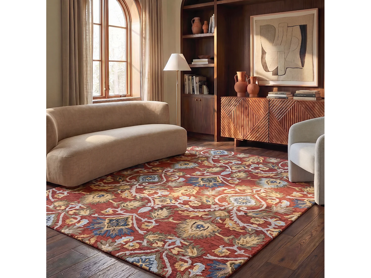 Tapis Rouge/Multicolore 274 X 366 cm - Juni