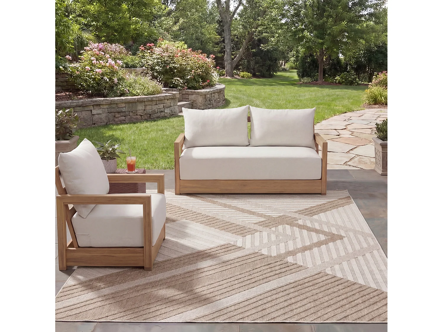 Tapis Beige/Beige Clair 122 X 183 cm - Pax