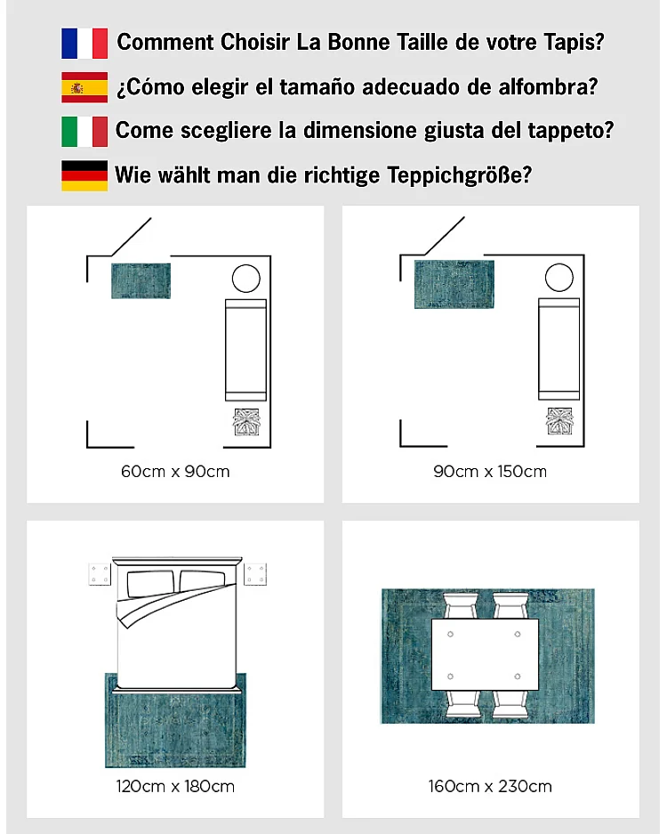 Tapis Bleu/Multicolore 201 X 279 cm - Peri