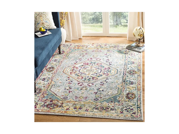 Tapis Gris/Multicolore 122 X 183 cm - Cerise