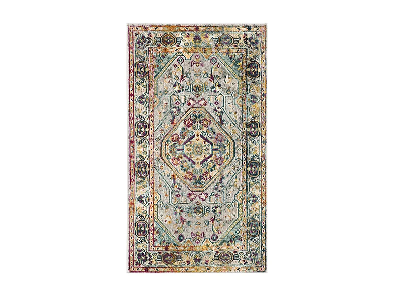 Tapis Gris/Multicolore 122 X 183 cm - Cerise