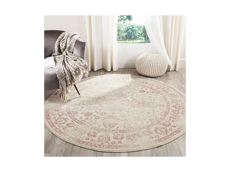 Tapis Neutre/Rose 91 X 91 cm - Lucinda