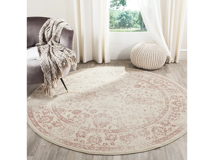 Tapis  Ivoire/Rose 91 X 91 cm - Lucinda