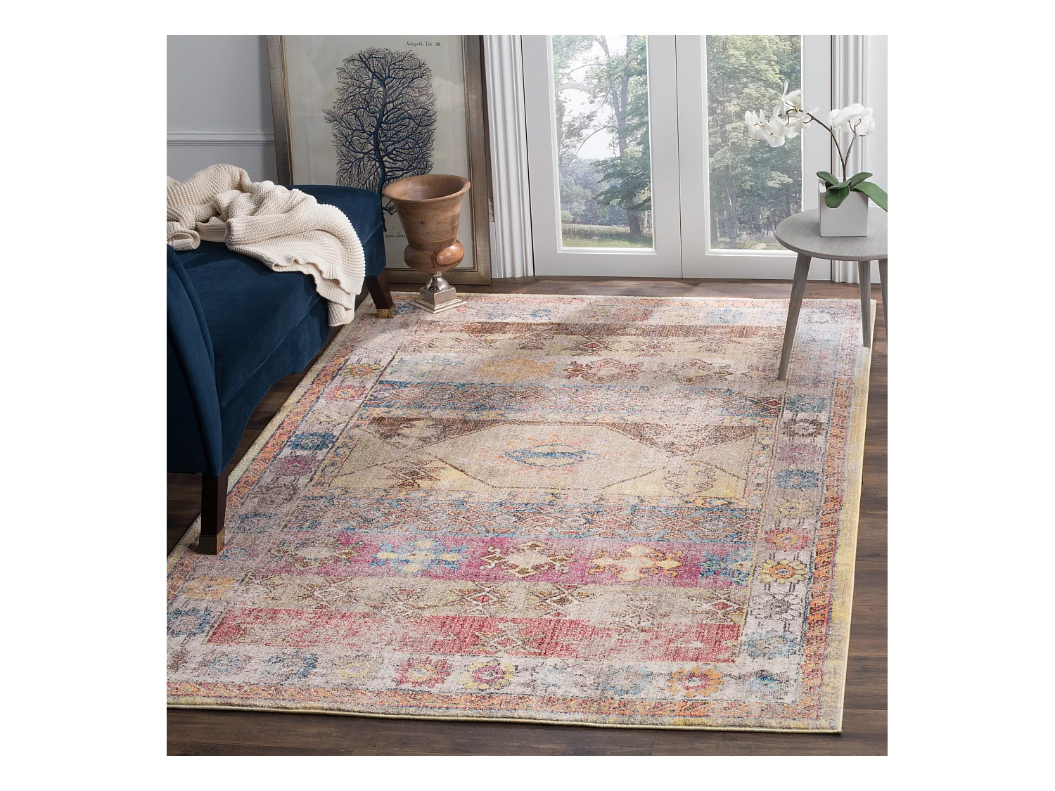 Tapis Rose/Multicolore 122 X 183 cm - Yasmeen