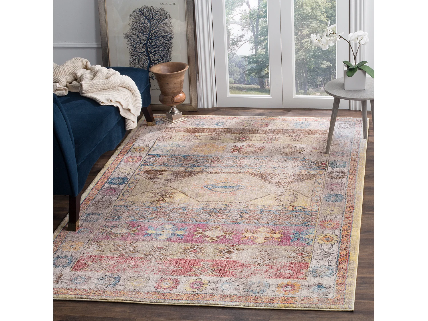 Tapis Rose/Multicolore 122 X 183 cm - Yasmeen