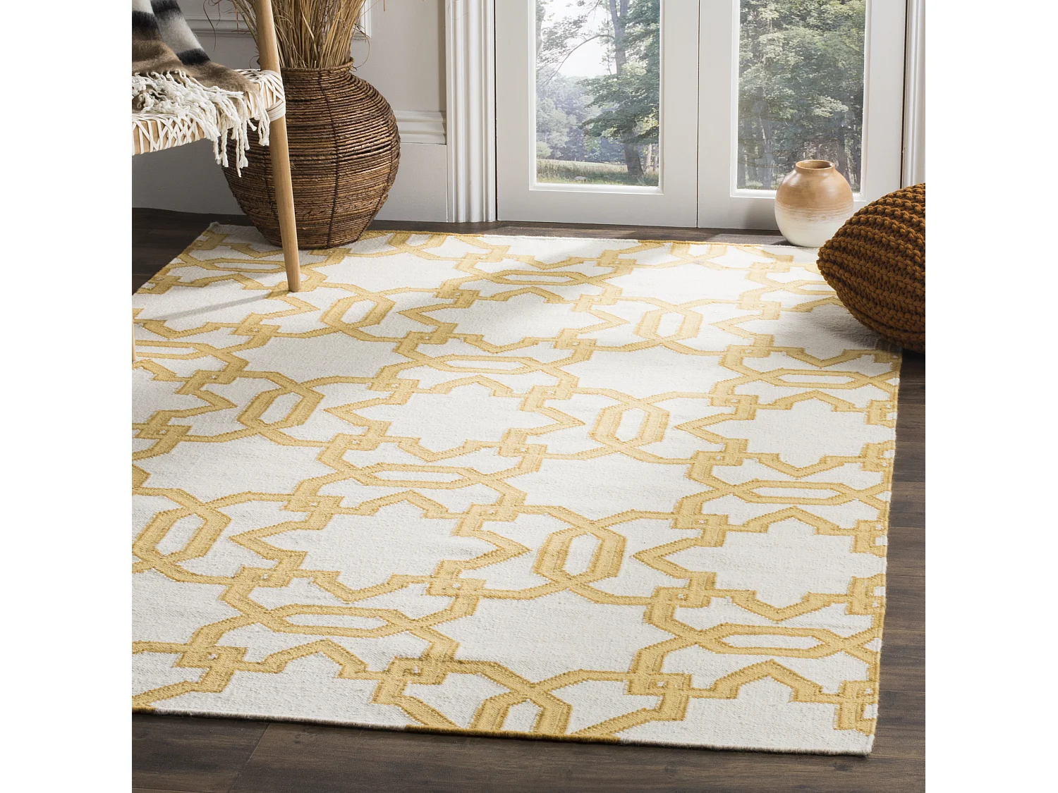 Tapis Neutre/Jaune 183 X 274 cm - Kata