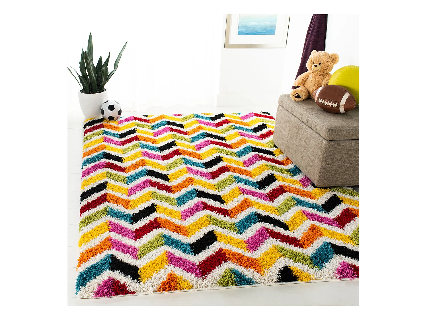 Tapis Neutre/Multicolore 160 X 229 cm - Esther