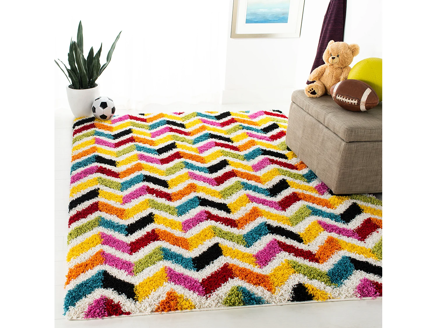Tapis Neutre/Multicolore 160 X 229 cm - Esther