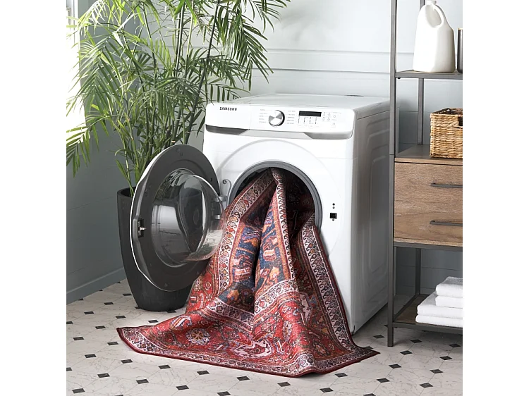 Tapis Bleu Marine/Rouille 183 X 183 cm - Patricia