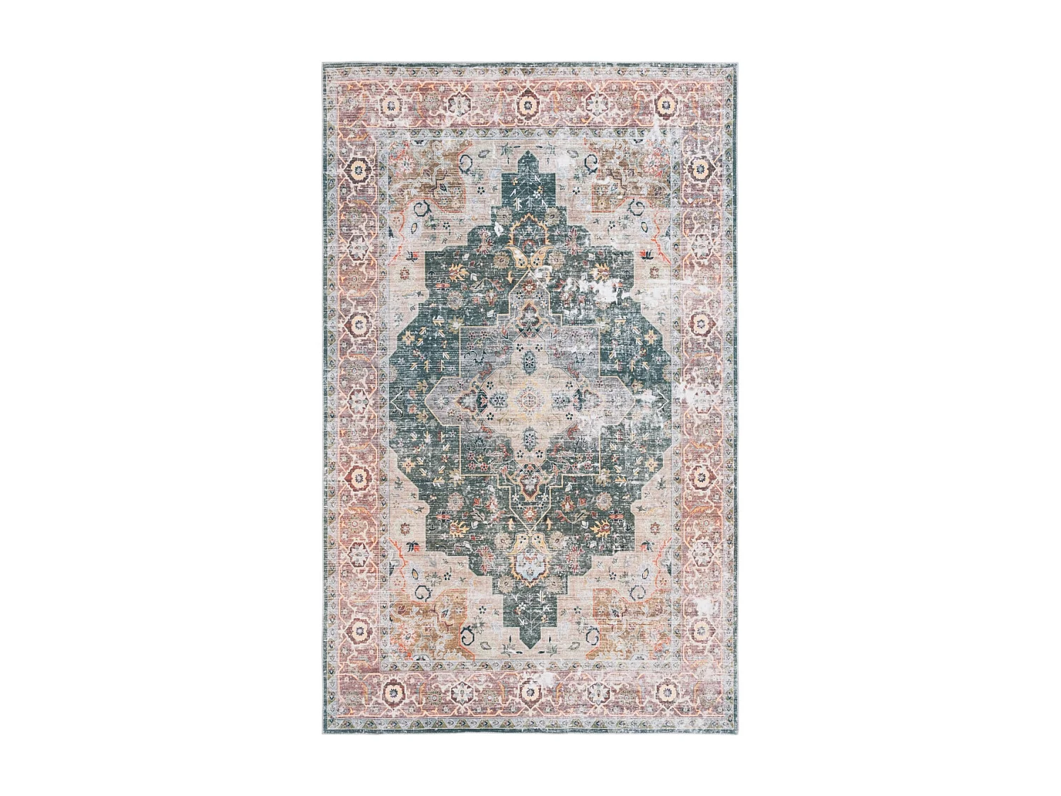 Tapis Vert/Marron 122 X 183 cm - Anouk