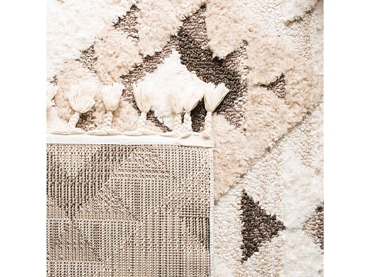 Tapis Ivoire/Marron 160 X 160 cm - Bianca