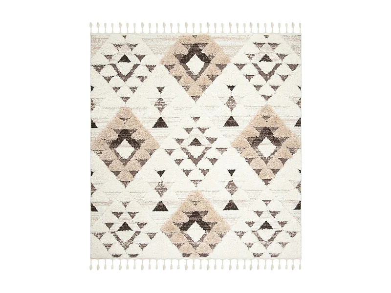 Tapis Ivoire/Marron 160 X 160 cm - Bianca