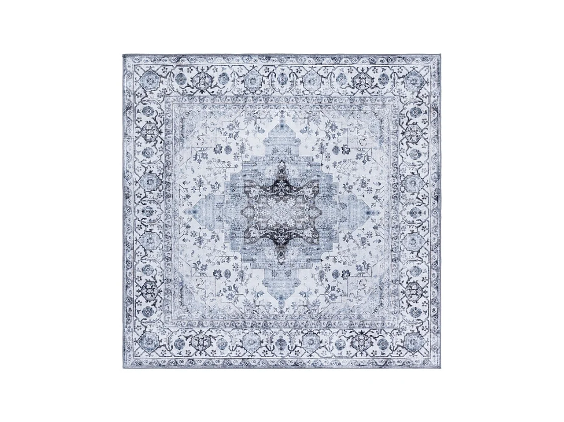 Tapis Ivoire/Bleu 122 X 122 cm - Coraline