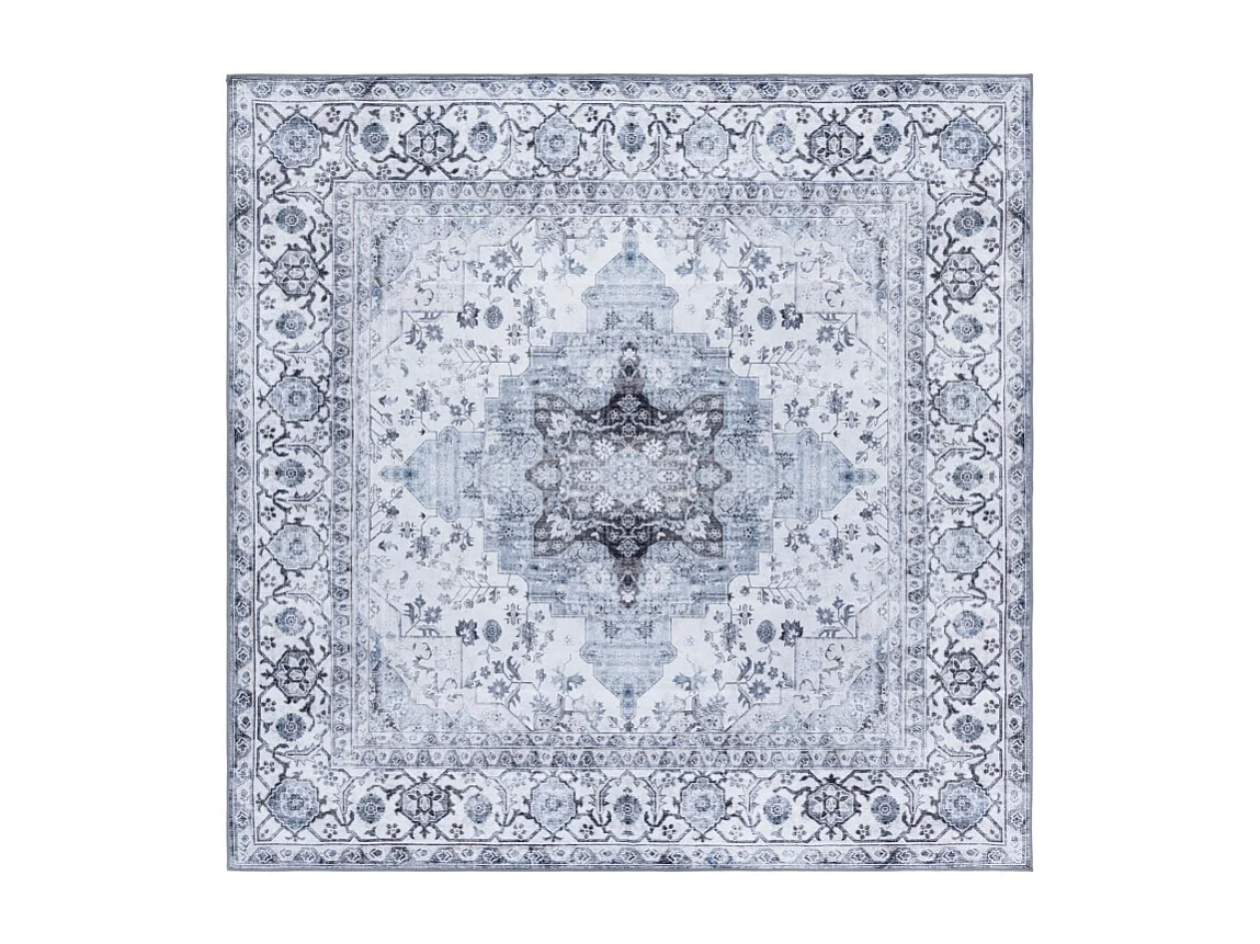 Tapis Ivoire/Bleu 122 X 122 cm - Coraline