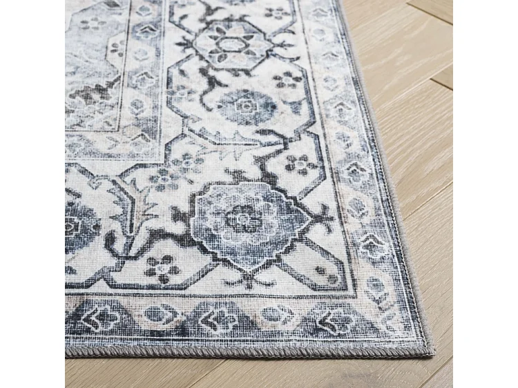 Tapis Ivoire/Bleu 122 X 122 cm - Coraline