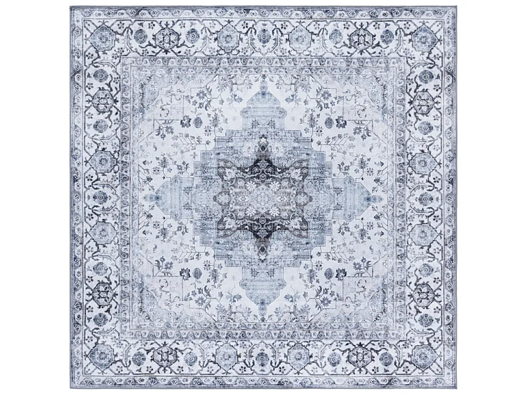 Tapis Ivoire/Bleu 122 X 122 cm - Coraline