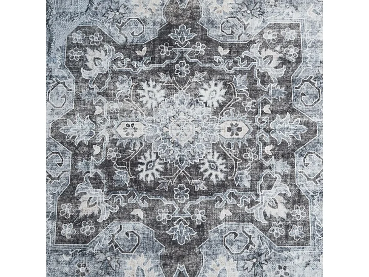 Tapis Ivoire/Bleu 122 X 122 cm - Coraline