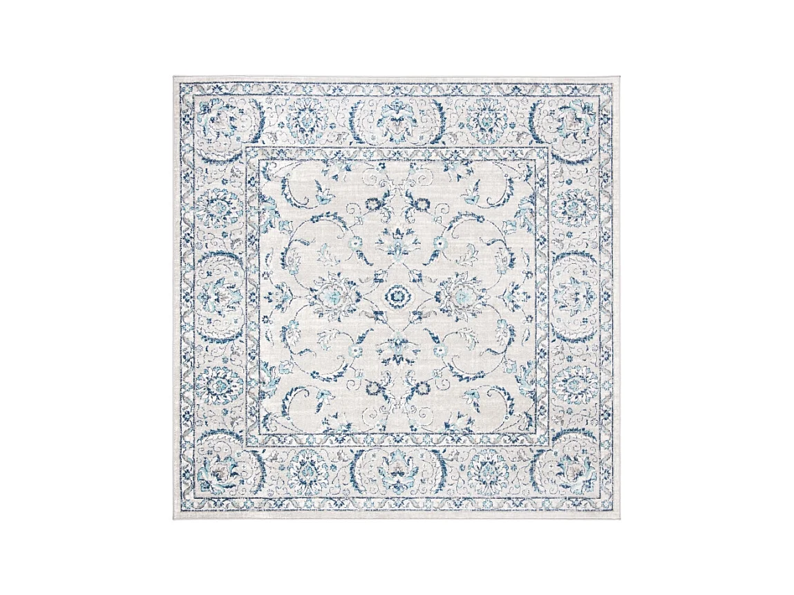 Tapis Gris clair/Bleu 201 X 201 cm - Shelley
