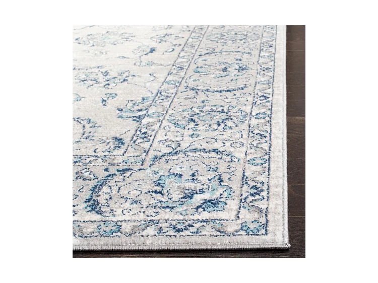Tapis Gris clair/Bleu 201 X 201 cm - Shelley