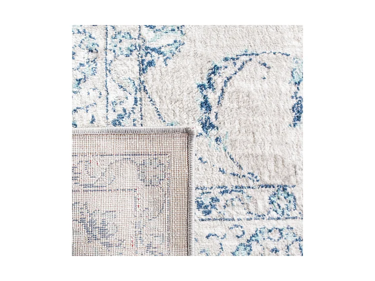 Tapis Gris clair/Bleu 201 X 201 cm - Shelley
