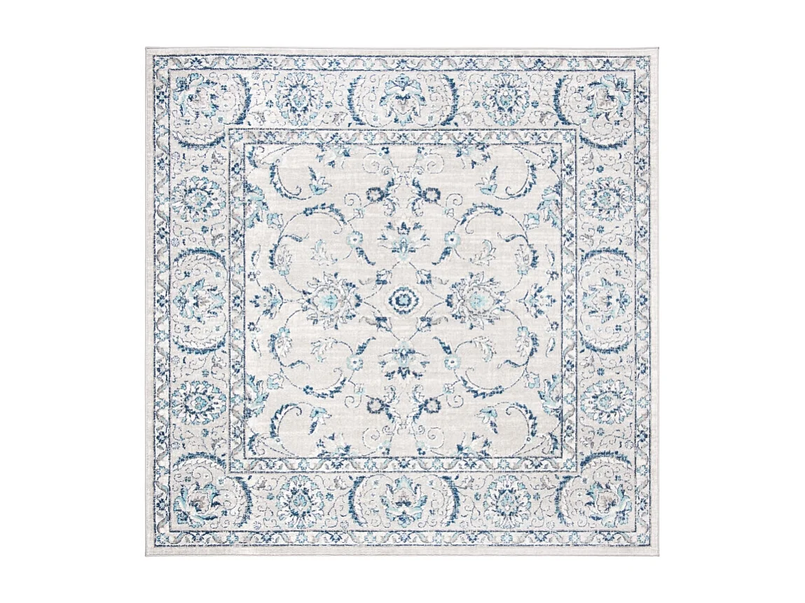 Tapis Gris clair/Bleu 201 X 201 cm - Shelley