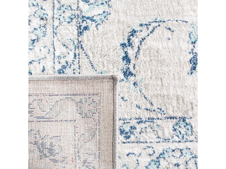 Tapis Gris clair/Bleu 201 X 201 cm - Shelley