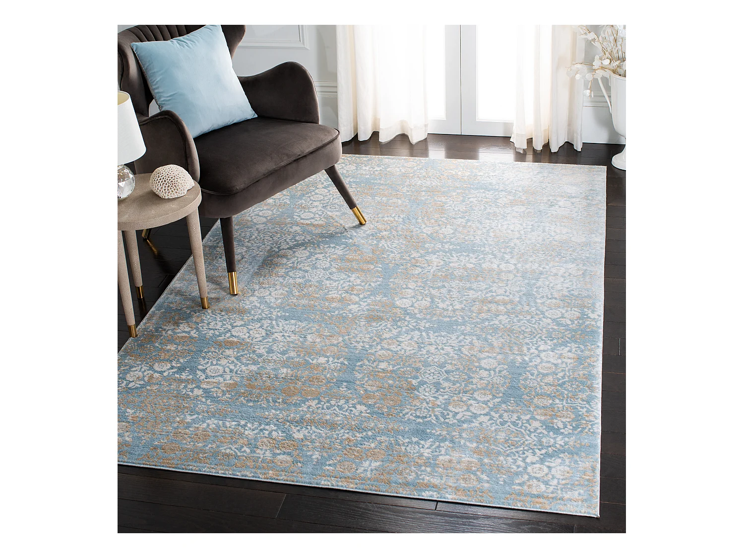 Tapis Bleu/Neutre 160 X 231 cm - Scarlett