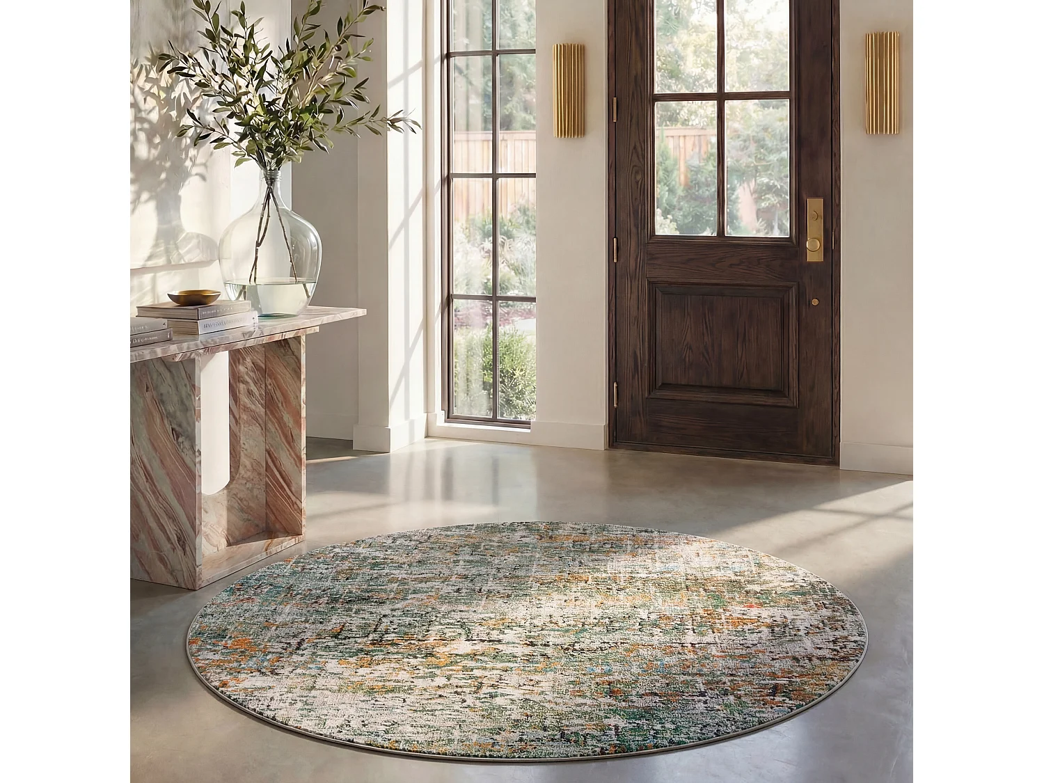Tapis Vert/Turquoise 244 X 244 cm - Manjor