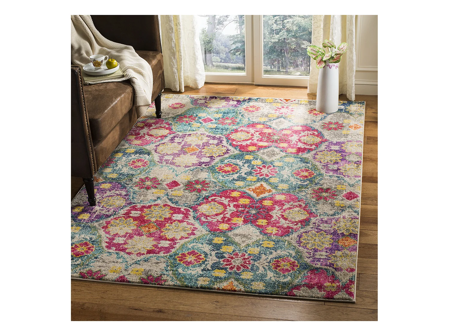 Tapis Gris/Rose 201 X 279 cm - Mandore Area