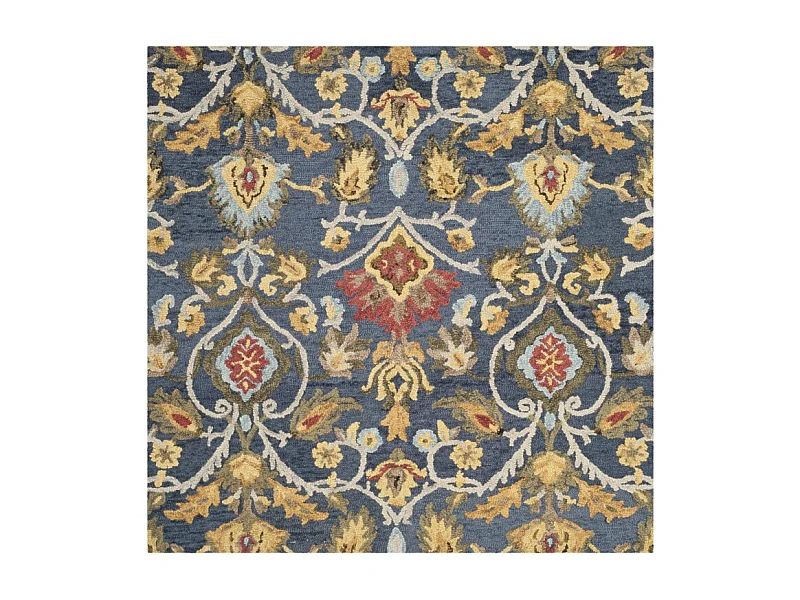 Tapis Bleu Marine/Multicolore 91 X 91 cm - Juni