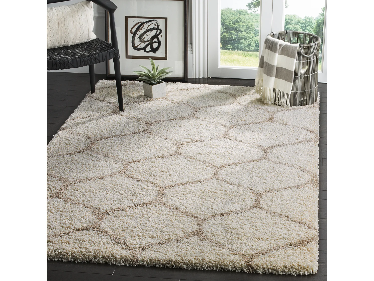 Tapis Neutre/Blanc 183 X 274 cm - Zoey