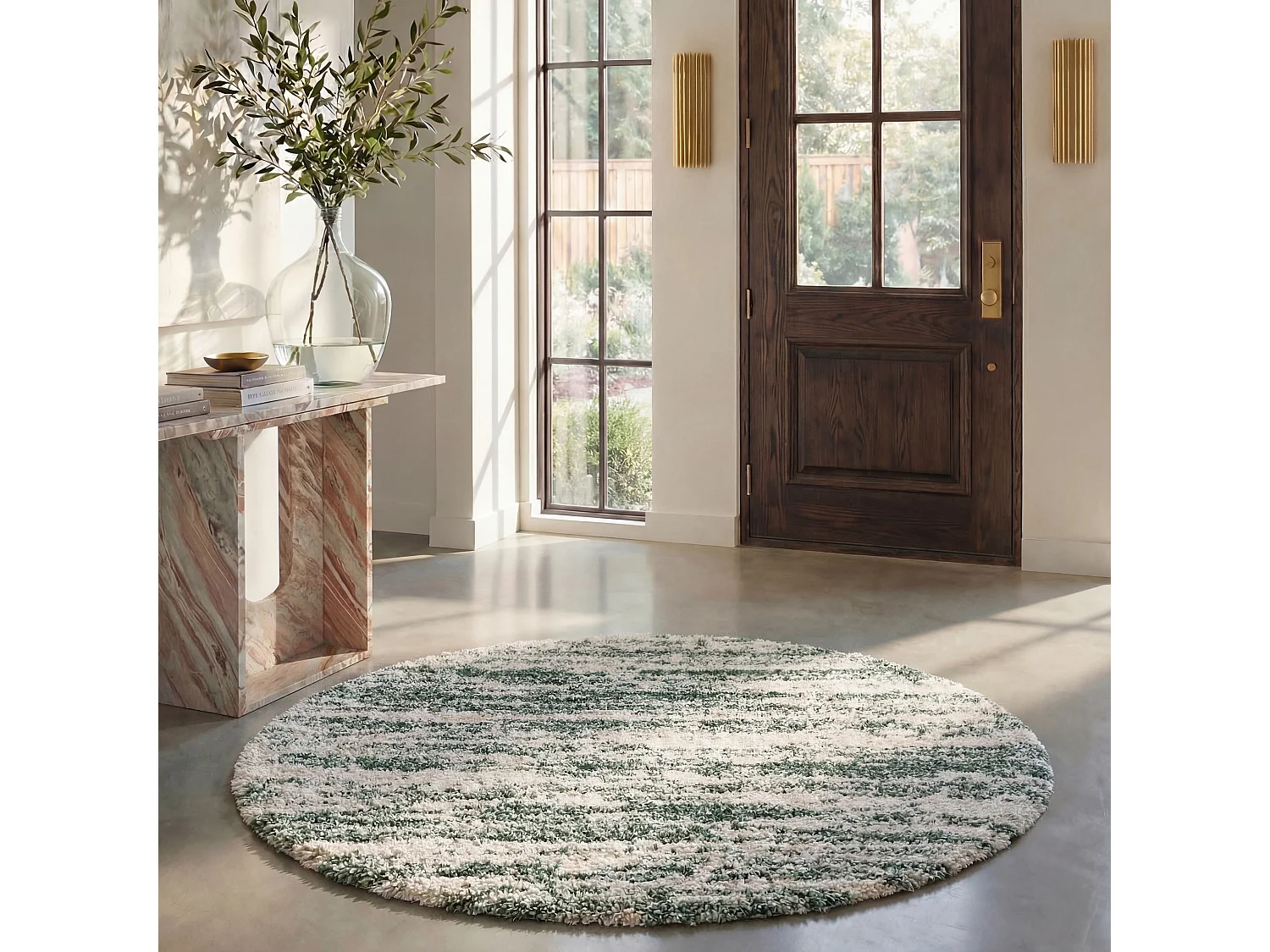Tapis Ivoire/Vert 213 X 213 cm - Vida