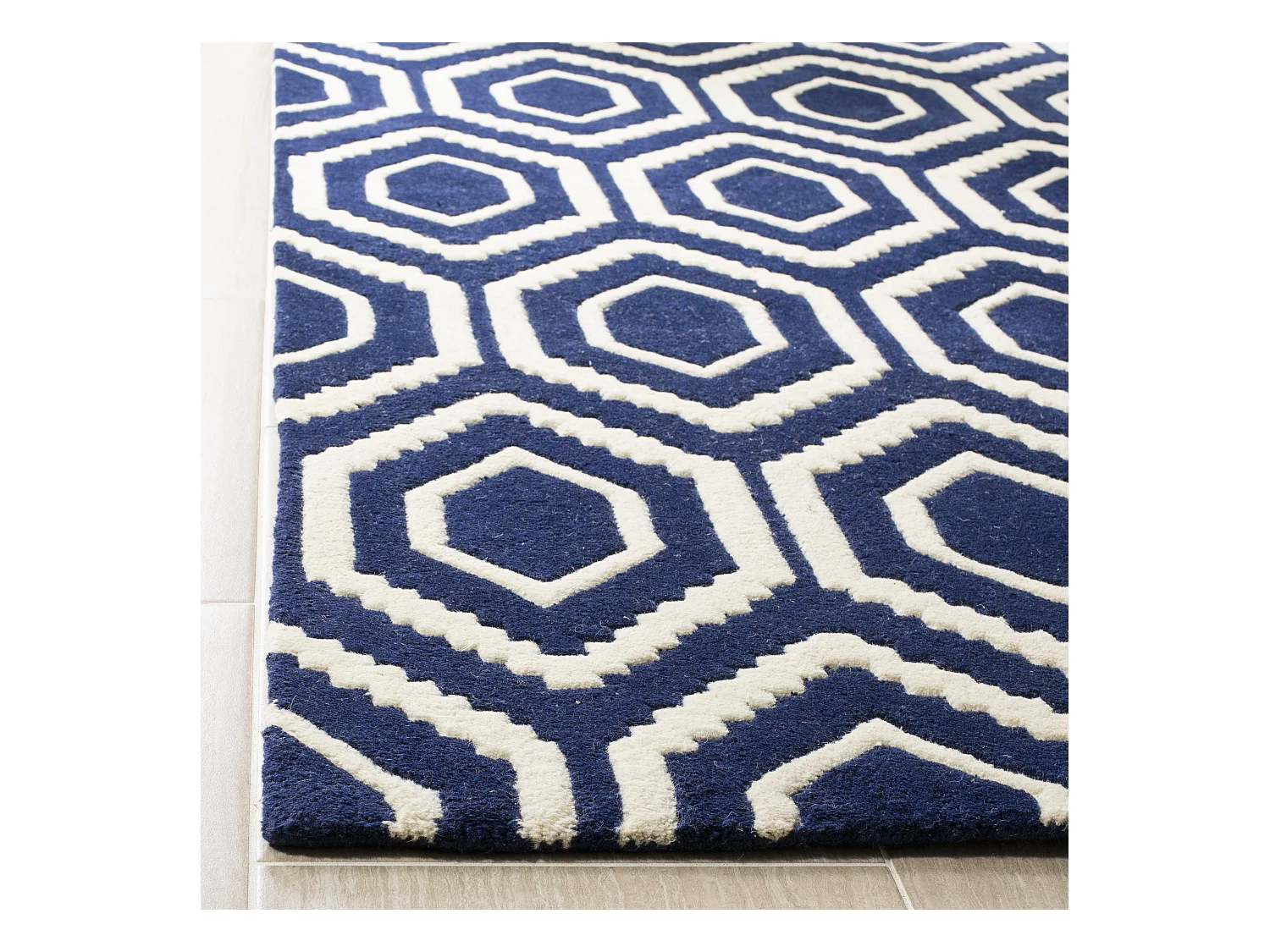 Tapis Bleu Marine/Neutre 183 X 274 cm - Essex