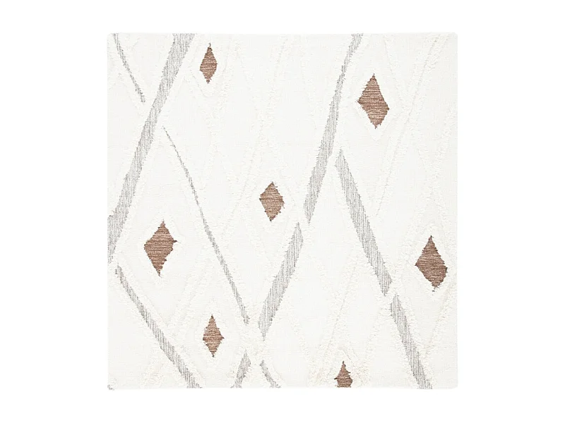 Tapis Ivoire/Marron 183 X 183 cm - Cyra