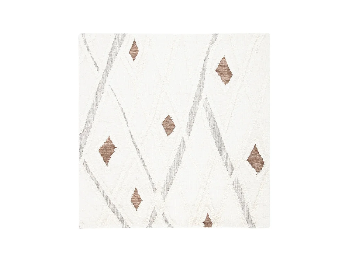 Tapis Ivoire/Marron 183 X 183 cm - Cyra