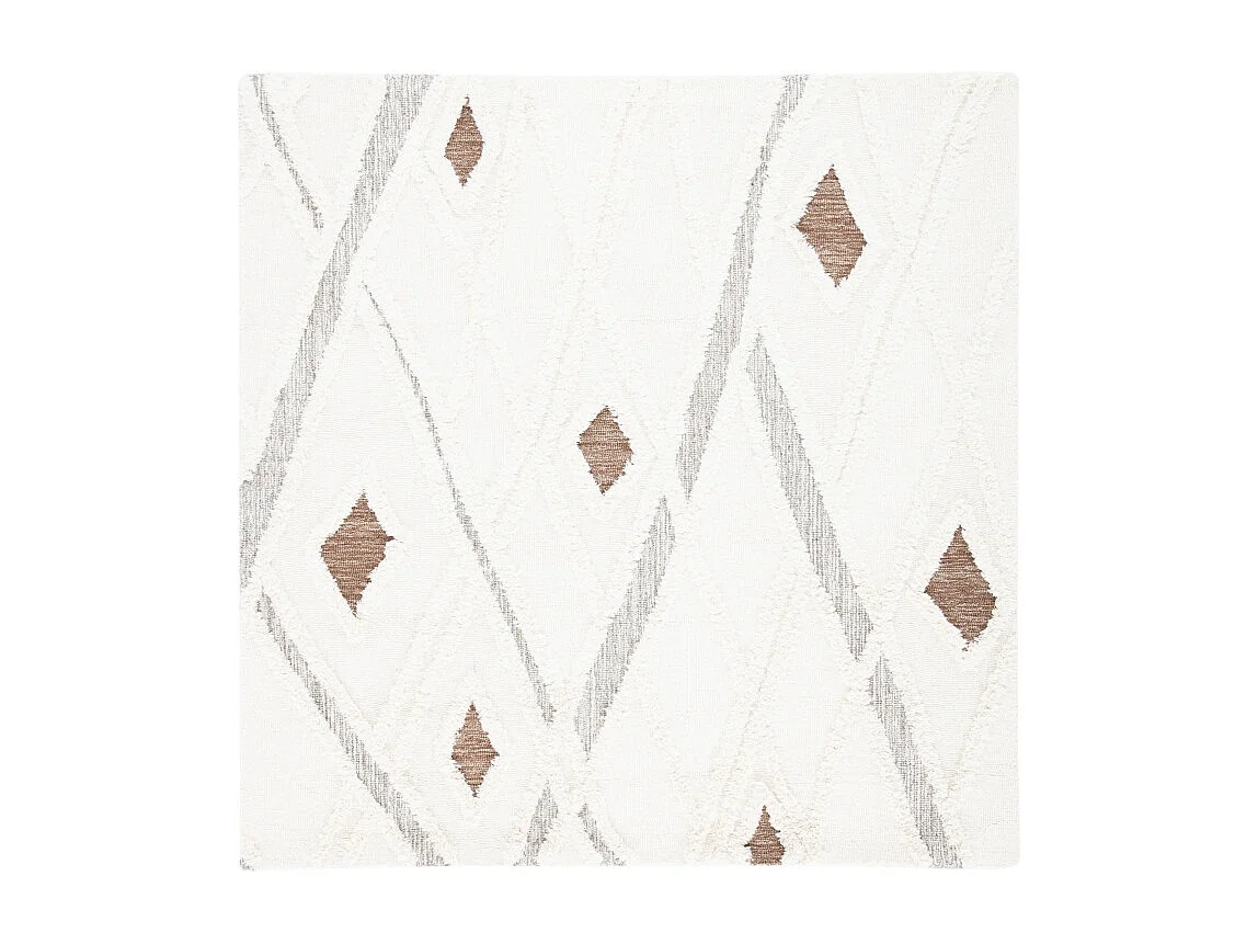 Tapis Ivoire/Marron 183 X 183 cm - Cyra