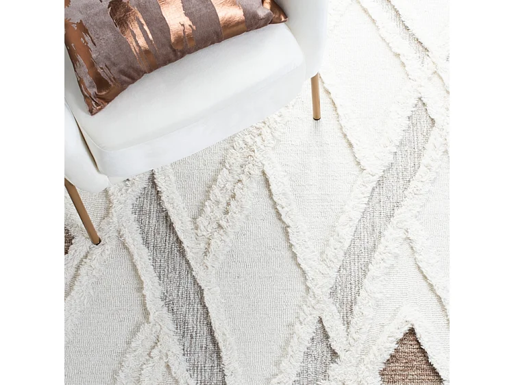 Tapis Ivoire/Marron 183 X 183 cm - Cyra