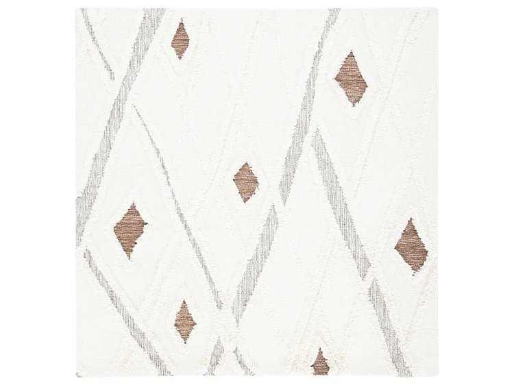 Tapis Ivoire/Marron 183 X 183 cm - Cyra
