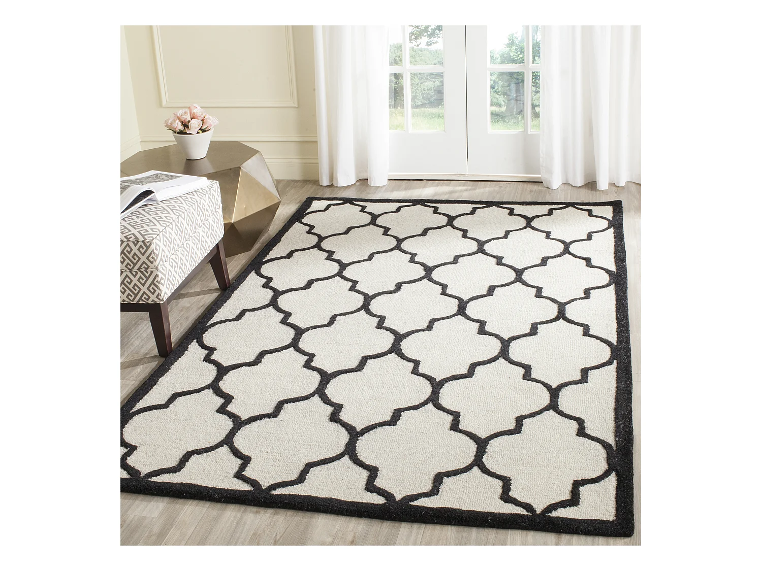 Tapis Neutre/Noir 183 X 274 cm - Sky